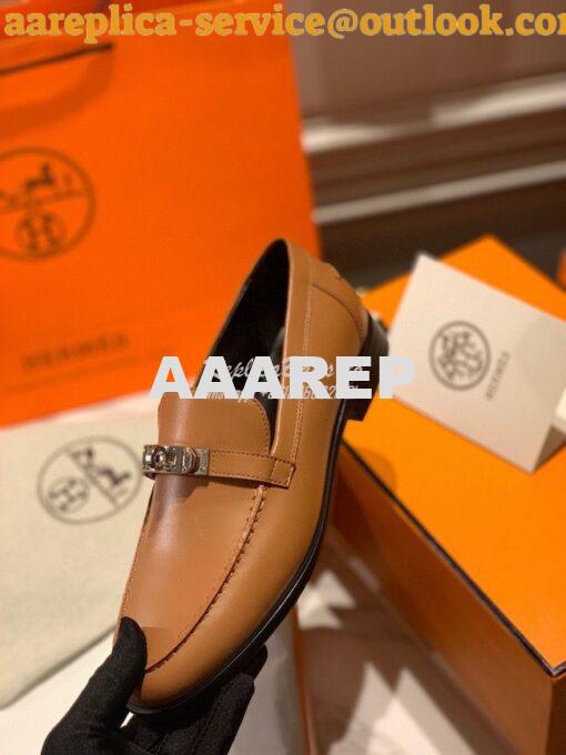 Replica Hermes Destin Loafer in calfskin with Blake stitched sole H212 7