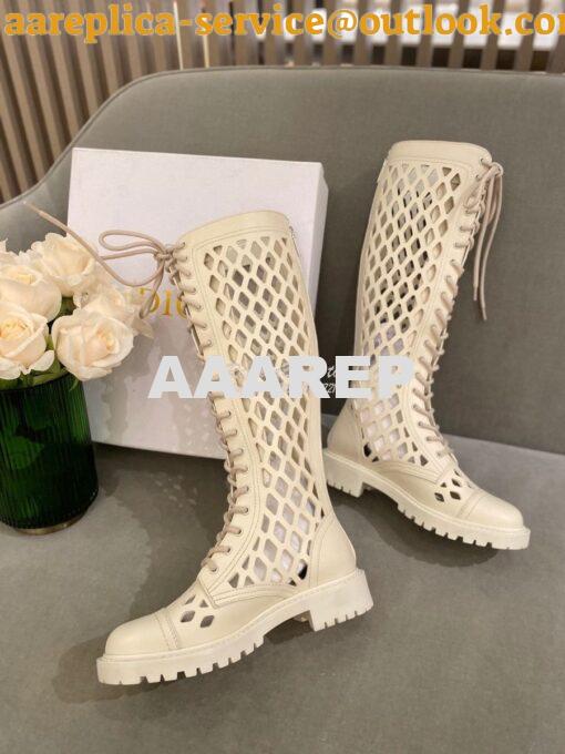 Replica Dior D-Trap Boots White Matte Calfskin KCI655 5