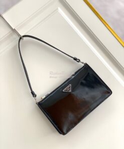 Replica Prada Brushed Leather Mini-bag 1BC155 Black 2
