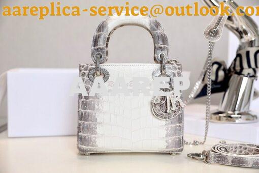 Replica Dior Crocodile Leather Mini Lady Dior Bag with Crystals Crocod