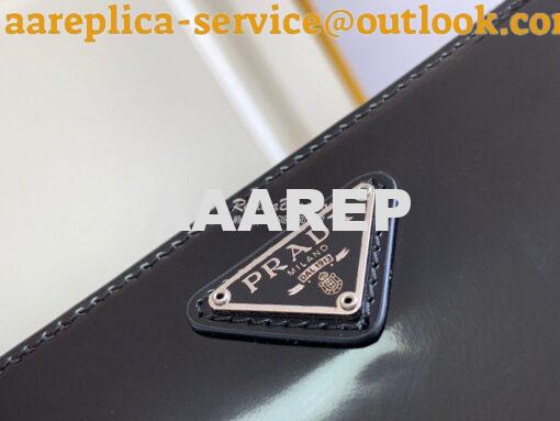 Replica Prada Brushed Leather Mini-bag 1BC155 Black 4