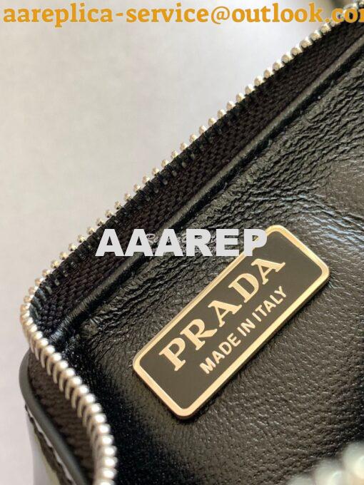 Replica Prada Brushed Leather Mini-bag 1BC155 Black 7