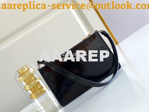 Replica Prada Brushed Leather Mini-bag 1BC155 Black 9