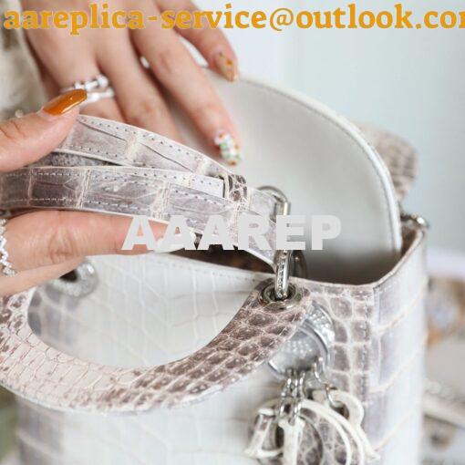 Replica Dior Crocodile Leather Mini Lady Dior Bag with Crystals Crocod 17