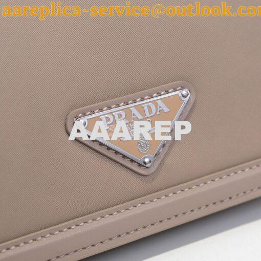 Replica Prada Nylon And Leather Mini-bag 1BP019 Beige 4
