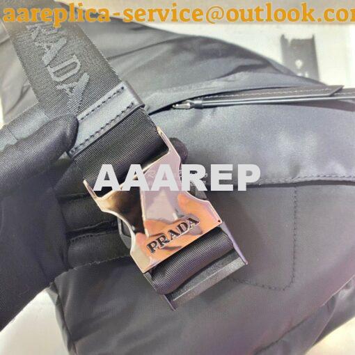 Replica Prada Re-nylon And Leather Backpack 2VZ092 Black 6