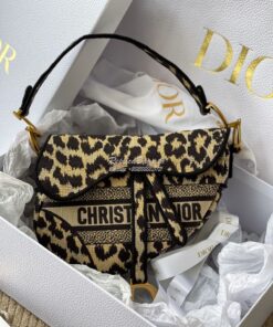 Replica Dior Saddle Bag M0446 Beige Multicolor Mizza Embroidery 2
