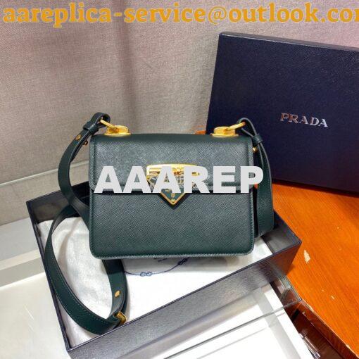 Replica Prada Saffiano Leather Symbole Bag 1BD270 Green