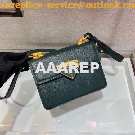 Replica Prada Saffiano Leather Symbole Bag 1BD270 Green 3