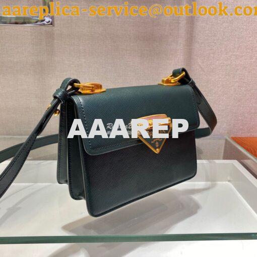 Replica Prada Saffiano Leather Symbole Bag 1BD270 Green 4