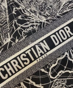 Replica Dior Book Tote bag in Black and White Dior Around the World Em 2