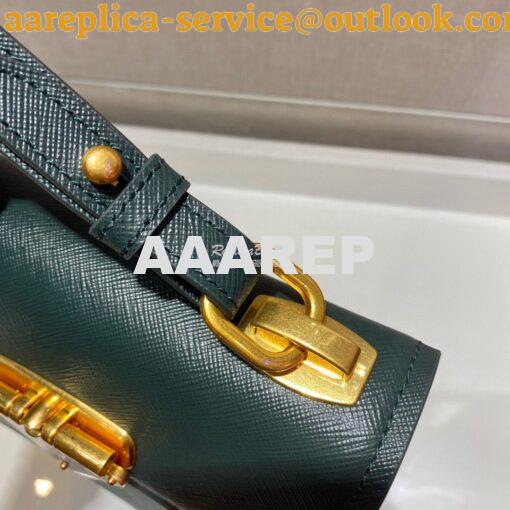 Replica Prada Saffiano Leather Symbole Bag 1BD270 Green 9