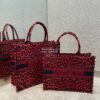 Replica Dior Book Tote bag in Raspberry Pop Mizza Embroidery