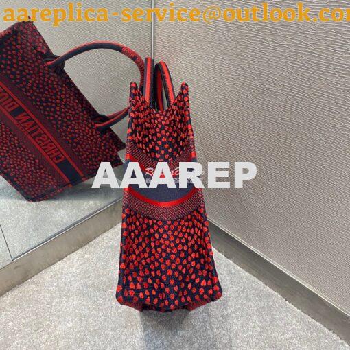 Replica Dior Book Tote bag in Navy Blue I Love Paris and Red Hearts Em 4