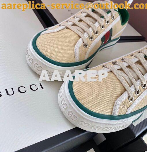 Replica Men Women's Gucci Tennis 1977 Sneaker 606110 Butter 6