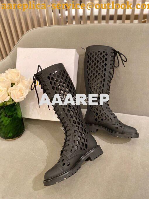 Replica Dior D-Trap Boots Black Matte Calfskin KCI655 3
