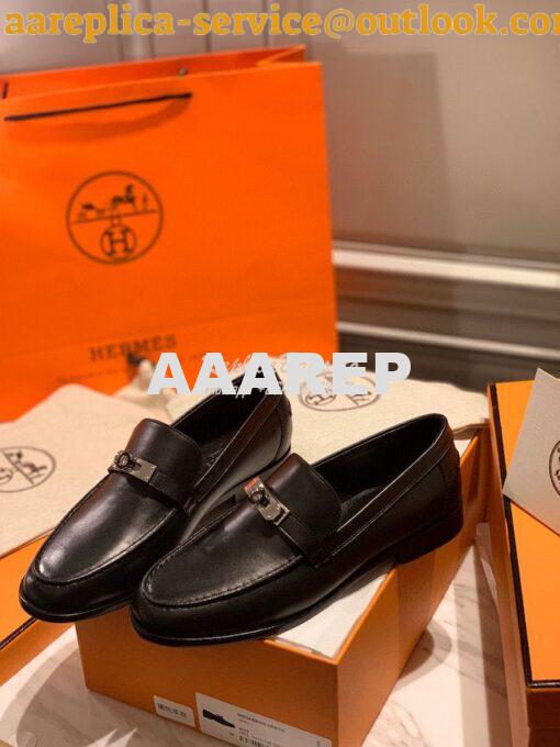 Replica Hermes Destin Loafer in calfskin with Blake stitched sole H212 3