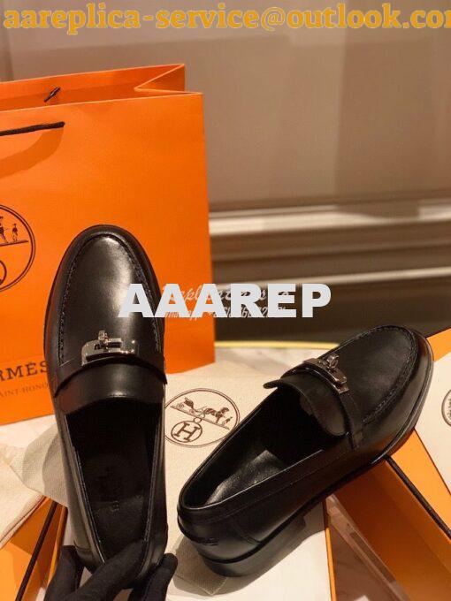 Replica Hermes Destin Loafer in calfskin with Blake stitched sole H212 5