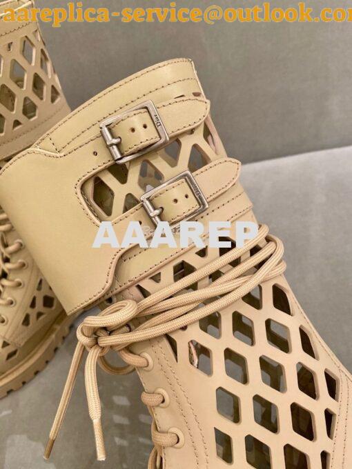 Replica Dior D-Trap Ankle Boot Beige Matte Calfskin KDI601 6