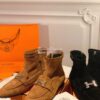 Replica Hermes Saint Honore Ankle Boot in Stretch Suede Goatskin H1821