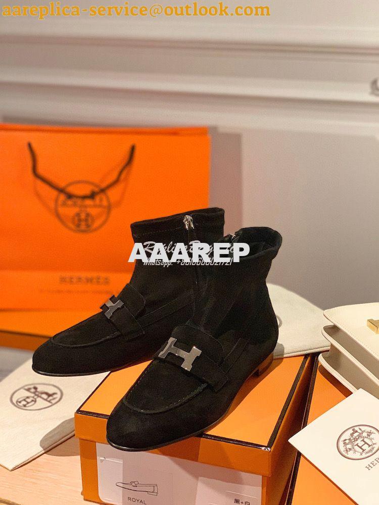 Replica Hermes Saint Honore Ankle Boot in Stretch Suede Goatskin H1821 3 Replica Hermes Saint Honore Ankle Boot in Stretch Suede Goatskin H1821 3