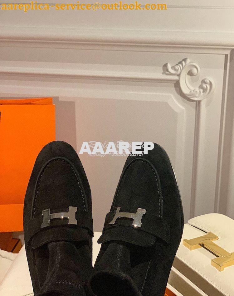 Replica Hermes Saint Honore Ankle Boot in Stretch Suede Goatskin H1821 6 Replica Hermes Saint Honore Ankle Boot in Stretch Suede Goatskin H1821 6