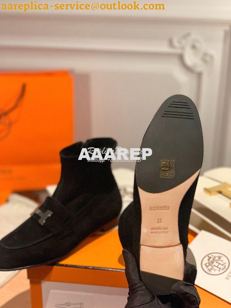 Replica Hermes Saint Honore Ankle Boot in Stretch Suede Goatskin H1821 7 Replica Hermes Saint Honore Ankle Boot in Stretch Suede Goatskin H1821 7