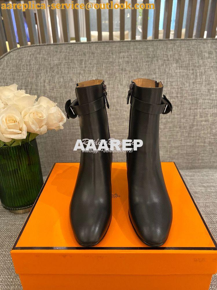 Replica Hermes Saint Germain Ankle Boot H202257 Black 2 Replica Hermes Saint Germain Ankle Boot H202257 Black 2