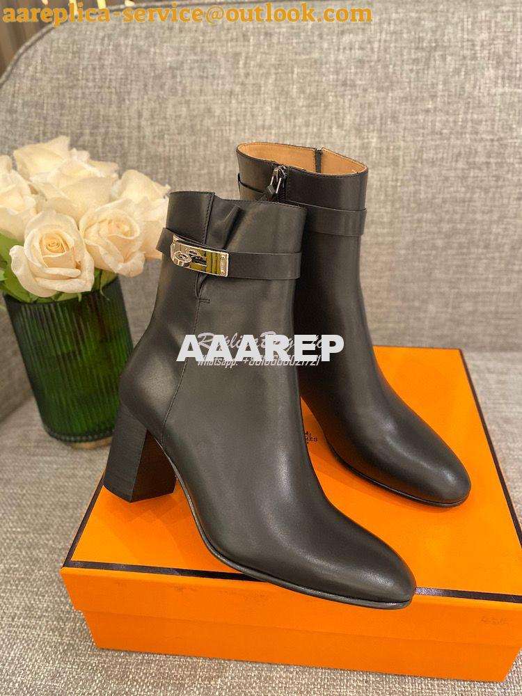 Replica Hermes Saint Germain Ankle Boot H202257 Black 3 Replica Hermes Saint Germain Ankle Boot H202257 Black 3