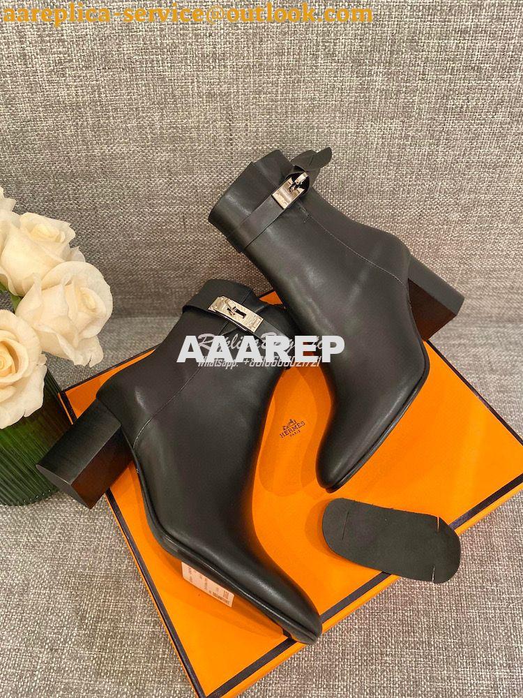 Replica Hermes Saint Germain Ankle Boot H202257 Black 4 Replica Hermes Saint Germain Ankle Boot H202257 Black 4