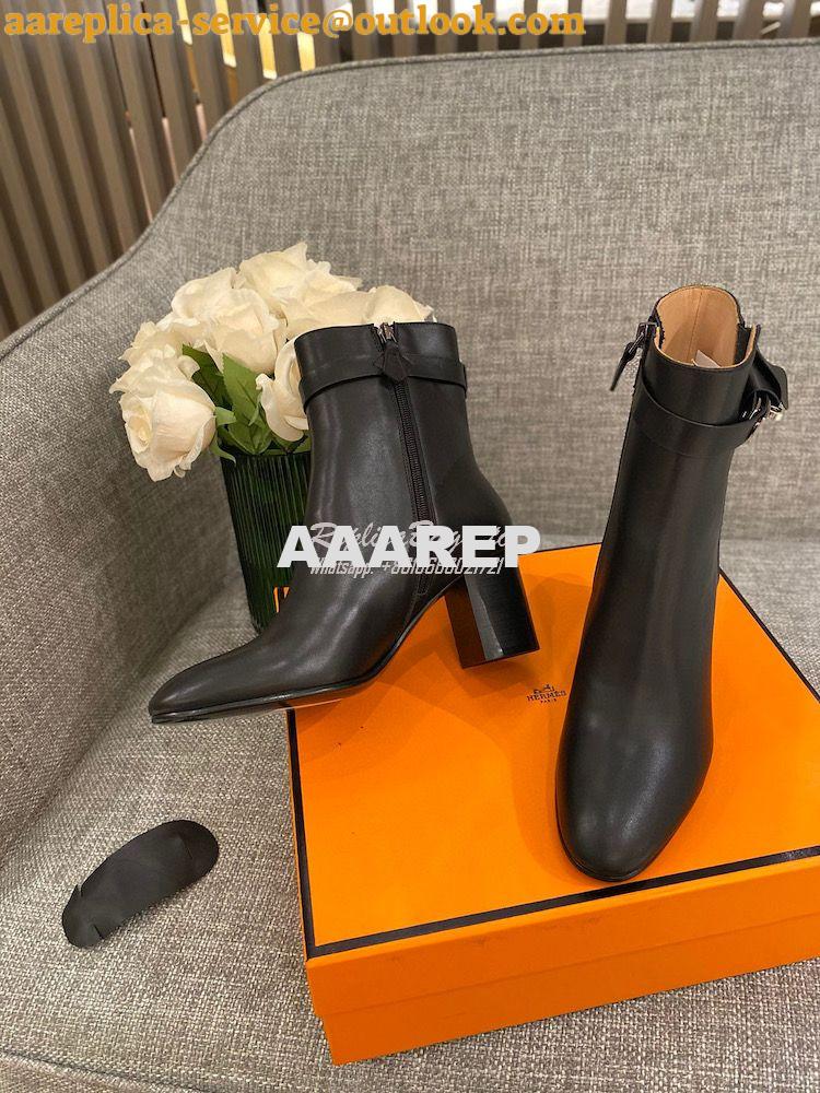 Replica Hermes Saint Germain Ankle Boot H202257 Black 5 Replica Hermes Saint Germain Ankle Boot H202257 Black 5