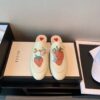 Replica Gucci Princetown Leather Slipper 505268 White with Kitty Print 11