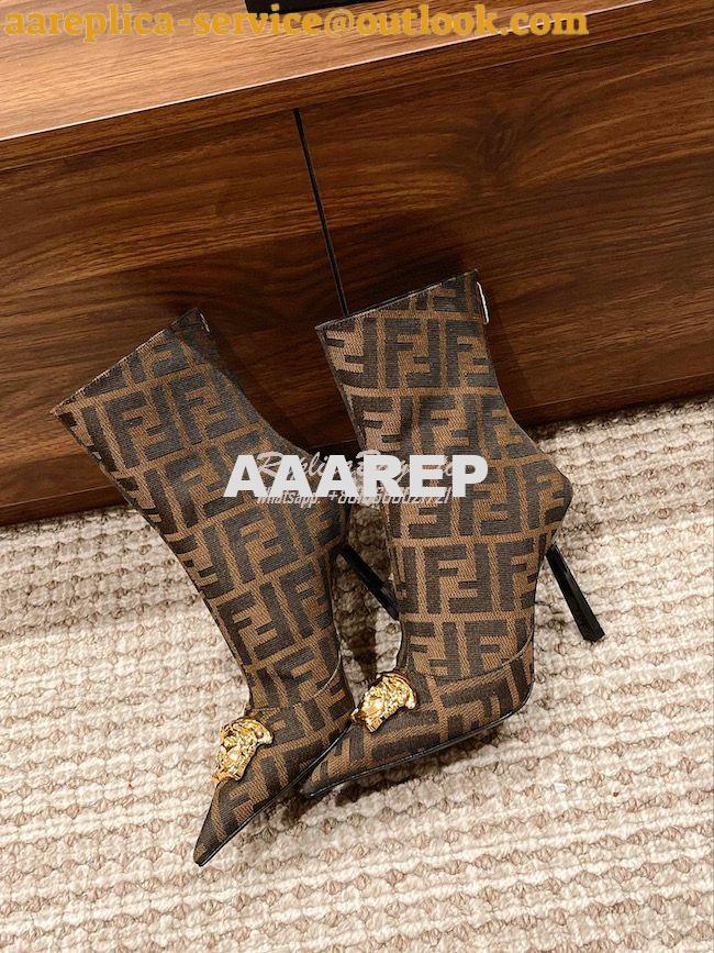 Replica Fendi Fendace FF Jacquard Short Boots 1A03184 6 Replica Fendi Fendace FF Jacquard Short Boots 1A03184 6