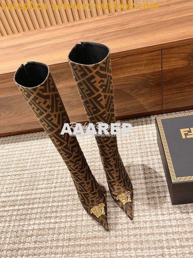 Replica Fendi Fendace FF Jacquard Boots 1A03185 4 Replica Fendi Fendace FF Jacquard Boots 1A03185 4