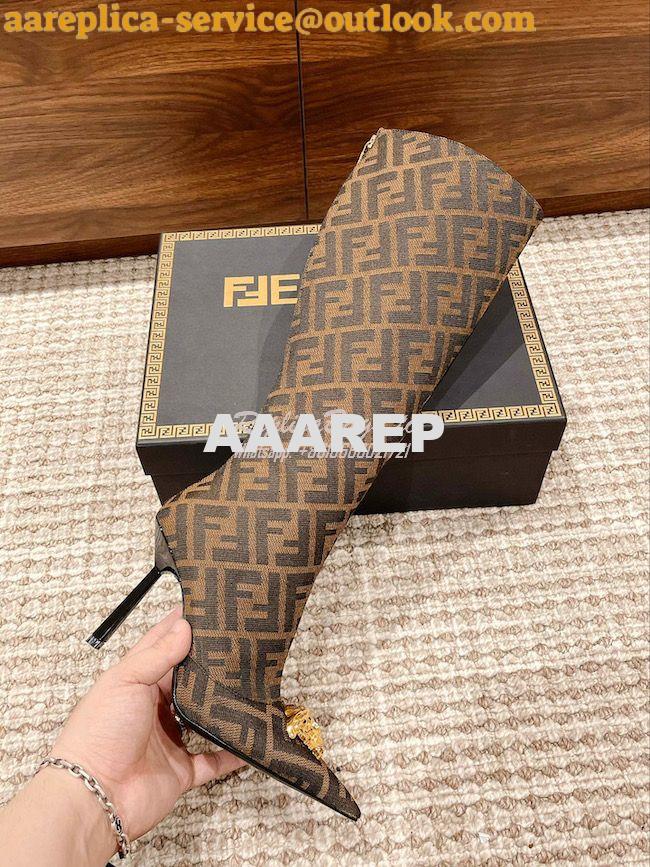 Replica Fendi Fendace FF Jacquard Boots 1A03185 5 Replica Fendi Fendace FF Jacquard Boots 1A03185 5