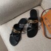 Replica Hermes Claire Sandal in Calfskin H211039 Brown 9