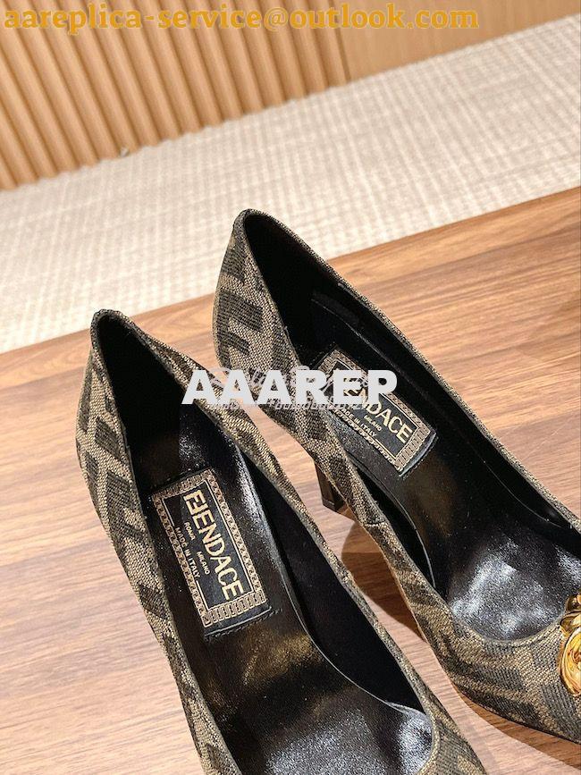 Replica Fendi Fendace FF Jacquard Pumps 1A03185 7 Replica Fendi Fendace FF Jacquard Pumps 1A03185 7