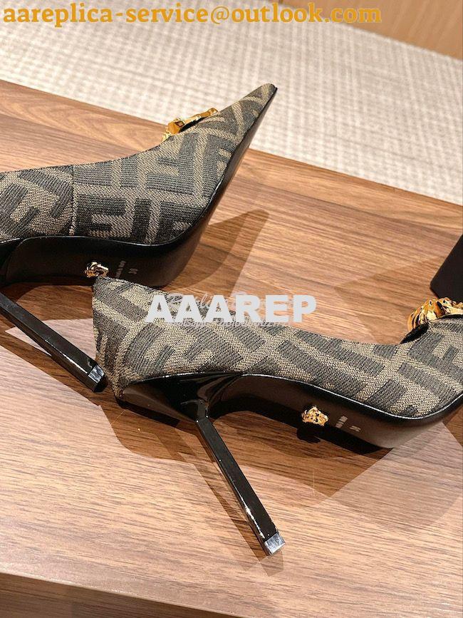Replica Fendi Fendace FF Jacquard Pumps 1A03185 8 Replica Fendi Fendace FF Jacquard Pumps 1A03185 8