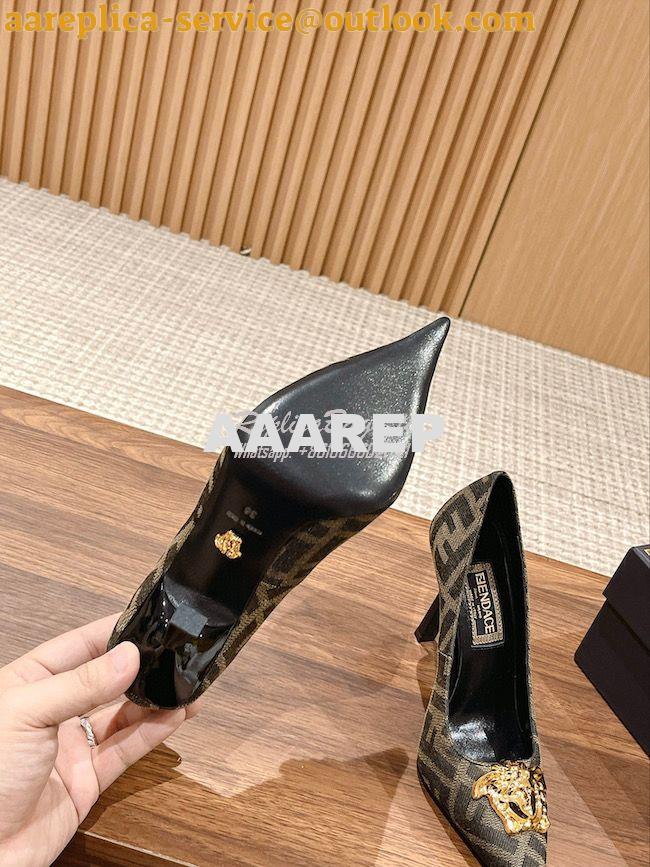 Replica Fendi Fendace FF Jacquard Pumps 1A03185 9 Replica Fendi Fendace FF Jacquard Pumps 1A03185 9