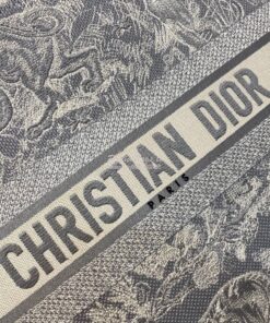 Replica Dior Book Tote bag in Gray Toile de Jouy Reverse Embroidery 2