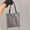 Replica Prada Satin Handbag with Decoration 1BA253 Black 12