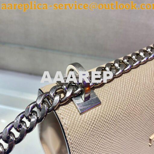 Replica Prada Monochrome Saffiano leather bag 1BD127 Beige 6