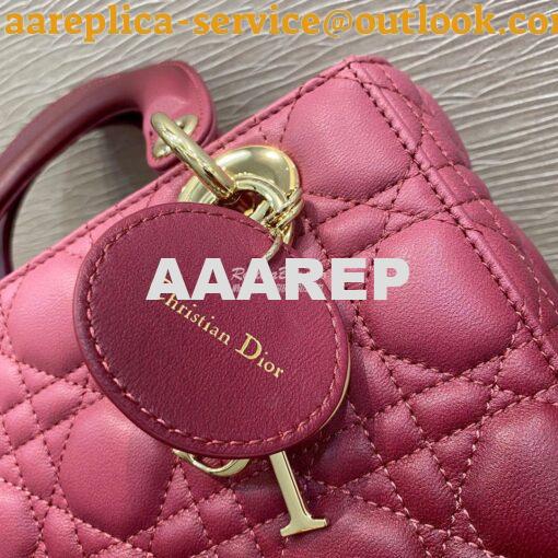 Replica Dior Lady Dior My ABCdior Bag Strawberry Gradient Cannage Lamb 5