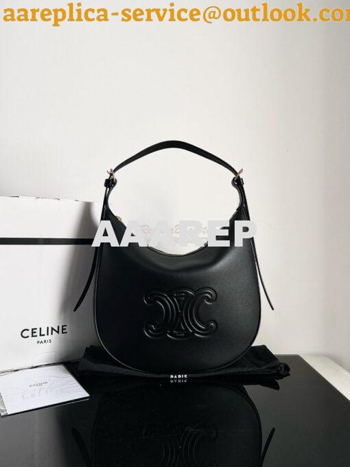 Replica Celine Heloise Bag In Supple Calfskin 114713 Black