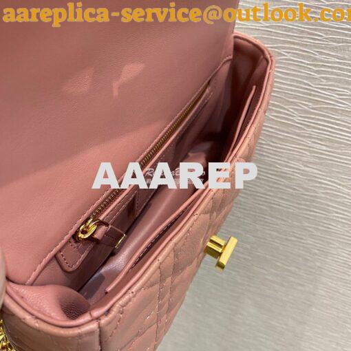 Replica Dior Small Caro Bag Soft Cannage Calfskin M9241 Ros Des Vents 5