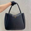 Replica Prada Small Leather Handbag 1BC145 Caramel 11