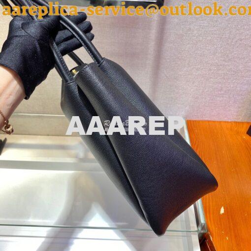 Replica Prada Medium Leather Handbag 1BC142 Black 6