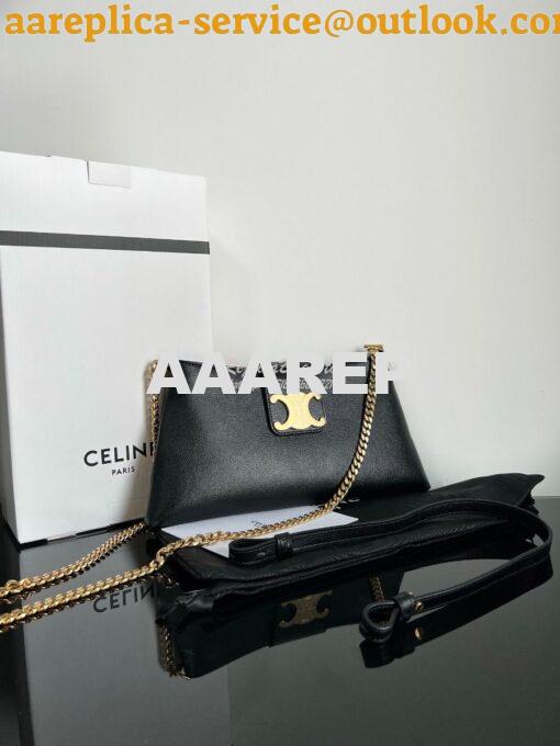 Replica Celine Medium Wiltern Bag in Smooth Calfskin 113673 Black 2