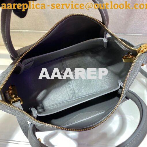 Replica Prada Small Leather Handbag 1BC145 Grey 7