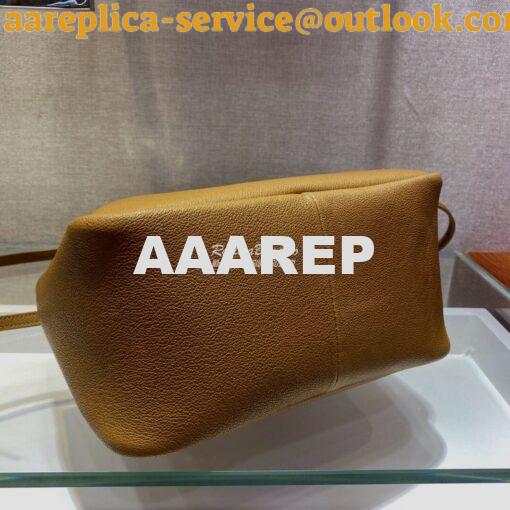 Replica Prada Small Leather Handbag 1BC145 Caramel 9